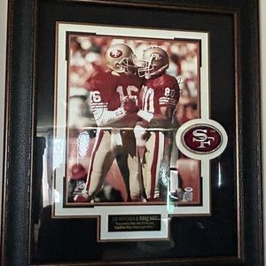 49ers Autographed Montana and Rice 16x20 Professionally Mounted Photo